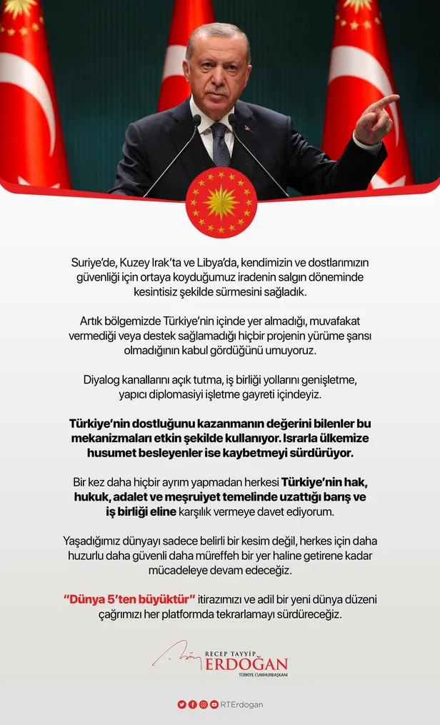 baskan-erdogandan-anlamli-paylasim-dunya-5ten-buyuktur-itirazimizi-her-platformda-tekrarlamayi-surdurecegiz-1594758335845.jpeg Başkan Erdoğan'dan anlamlı paylaşım: “Dünya 5’ten büyüktür” itirazımızı her platformda tekrarlamayı sürdüreceğiz-1