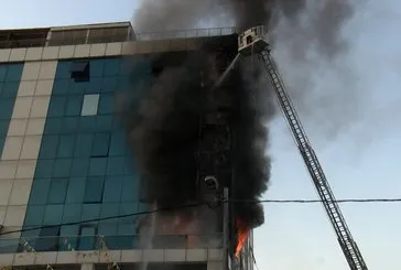 8 katlı bir binada yangın!