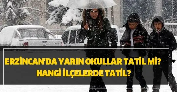 Erzincan 6 Şubat Perşembe Valilik ve MEB kar tatili var mı? Erzincan’da yarın okullar tatil mi? Hangi ilçelerde tatil?