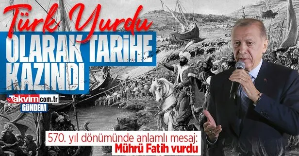 Başkan Erdoğan’dan İstanbul’un Fethi’nin 570’inci yıl dönümü mesajı: Fatih Sultan Mehmet Han’ı ve kahraman ordusunu rahmetle yâd ediyorum