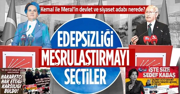 Başkan Erdoğan’a hakaret eden Sedef Kabaş’a destek veren Akşener ve Kılıçdaroğlu edepsizliği meşrulaştırmayı seçti!