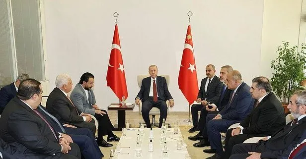 Başkan Erdoğan AK Parti 4. Olağanüstü Büyük Kongresi’nde Irak Meclis Başkanı Muhammed Halbusi ve beraberindeki heyeti kabul etti