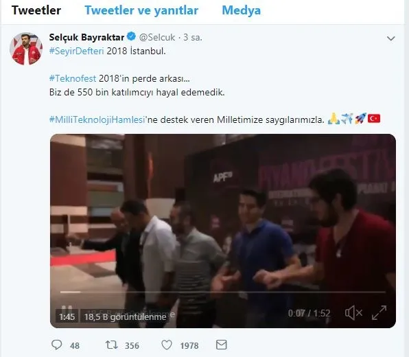 Selçuk Bayraktar'dan Teknofest için eğlenceli paylaşım: Ver gazı kalk, al gazı in!-1