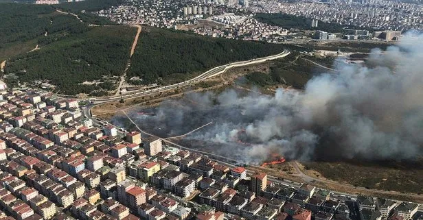İstanbul Maltepe’de askeri alanda korkutan yangın