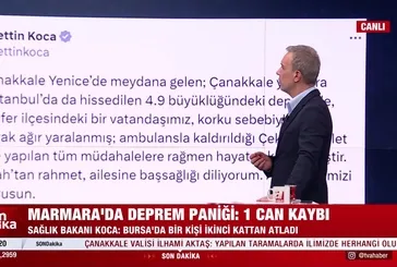 Marmara’da deprem paniği: 1 can kaybı