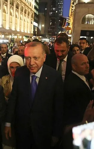 Başkan Erdoğan'a ABD'de coşkulu karşılama