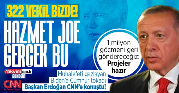 Başkan Erdoğan CNN International'a konuştu! ABD Başkanı Biden'a sert tepki: "İkinci tura çıkan bir insandan diktatör olur mu?"