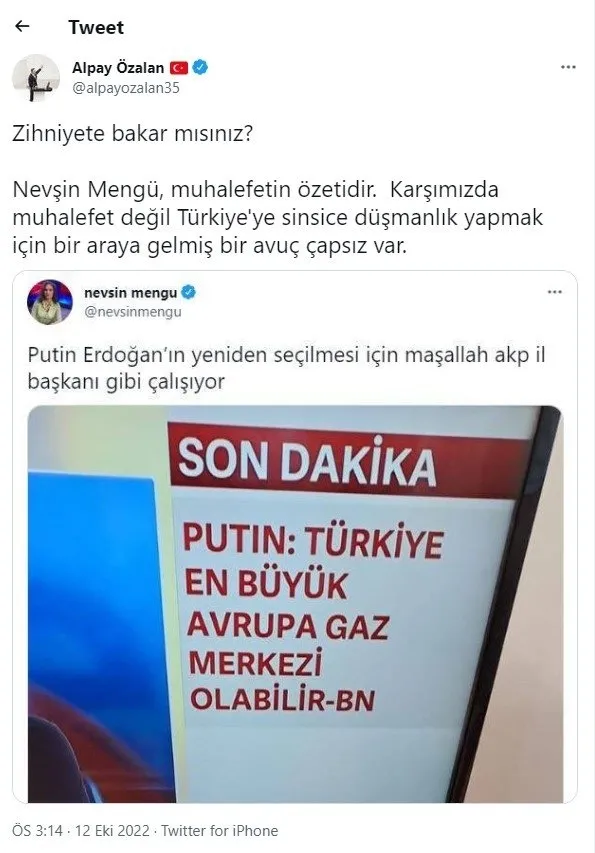 Putin'in doğalgazda "Türkiye" çözümü muhalefette "gaz" yaptı! Nevşin Mengü ve Bahadır Erdem'den skandal paylaşımlar peş peşe geldi-6