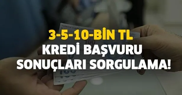 Ziraat, Vakıfbank, Halkbank 10 bin TL kredi başvurusu SMS sonuçları