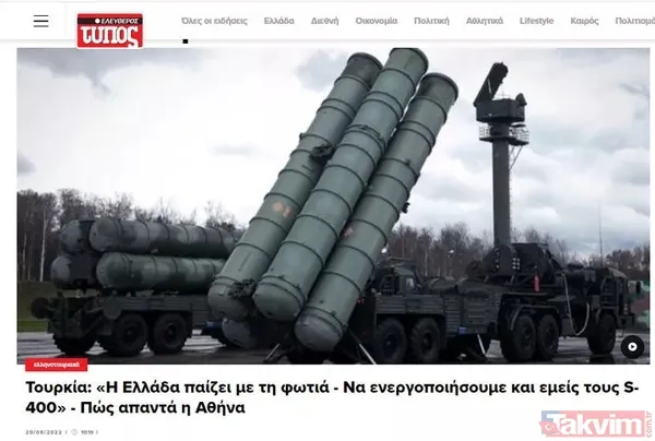 S-300 provokasyonuna kalkışan Yunanistan’da S-400 korkusu! Manşetten böyle verdiler - 3