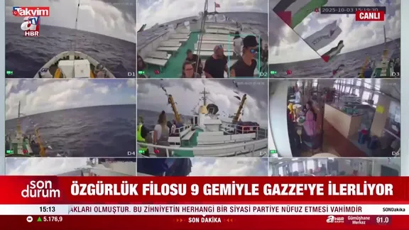 Özgürlük Filosu Gazze'ye ilerliyor!