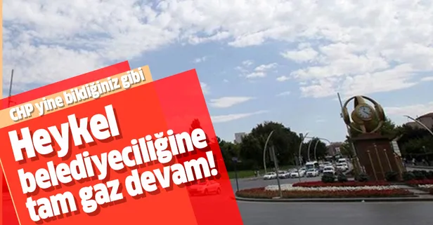 CHP'li Mansur Yavaş da heykel belediyeciliğine başladı!