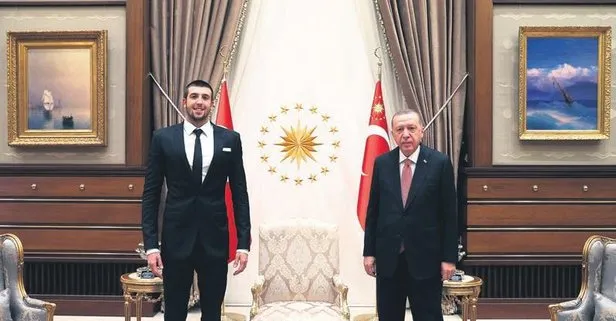 Başkan Recep Tayyip Erdoğan rekortmeni kabul etti