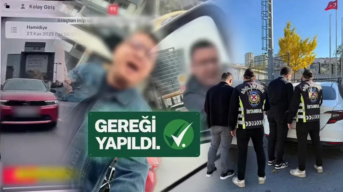 Kağıthane'de trafiği birbirine katan maganda için gereği yapıldı