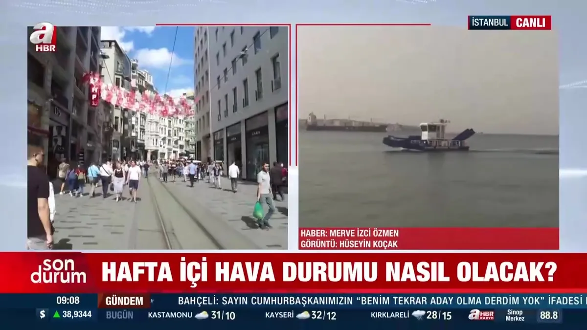 Hafta içi hava durumu nasıl olacak?
