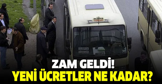 istanbul da minibus ve dolmus ucretleri