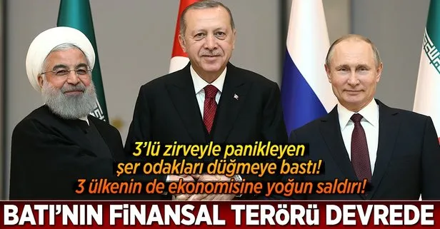 Erdoğan-Putin-Ruhani buluşması sonrası TL, Riyal ve Ruble değer yitirdi