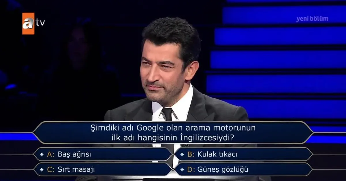 kim milyoner olmak ister e 250 000 tl lik soru damga vurdu simdiki adi google olan arama motorunun ilk adi hangisinin ingilizcesiydi
