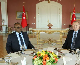 Son dakika: Başkan Erdoğan, Gine Bissau Seçilmiş Cumhurbaşkanı Embaloyla bir araya geldi