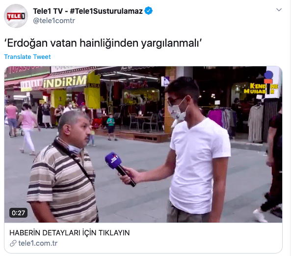 FETÖ tetikçisi TELE1'den alçak hareket! Başkan Erdoğan'ı vatan haini göstermeye çalıştılar! - Takvim