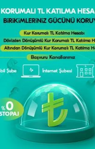 Türkiye Finans’tan “Altından Dönüşümlü Kur Korumalı” yeni katılma hesabı