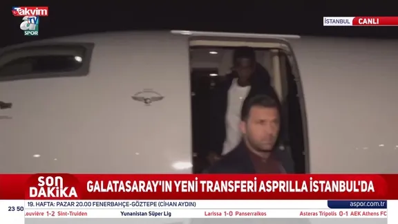 Yaser Asprilla Galatasray için İstanbul'da