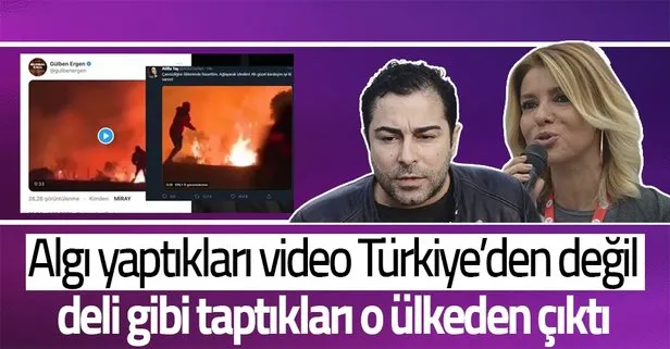 Gülben Ergen ve Atilla Taş ABD’deki yangın videosunu Türkiye gibi paylaşarak ülkemizi karalamaya çalıştı