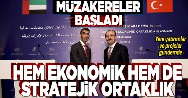 Türkiye-BAE ekonomik anlaşma müzakereleri başladı