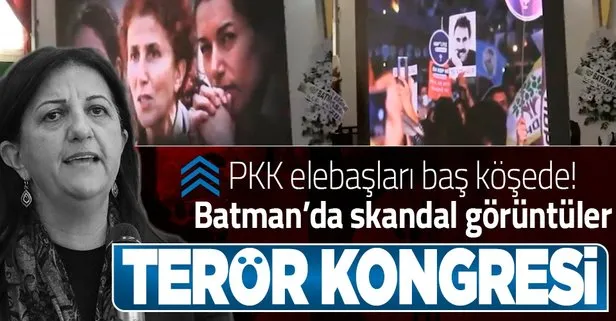 HDP kongresinde tam bir skandal! Teröristbaşına övgüler dizip Başkan Erdoğan’a hakaret ettiler
