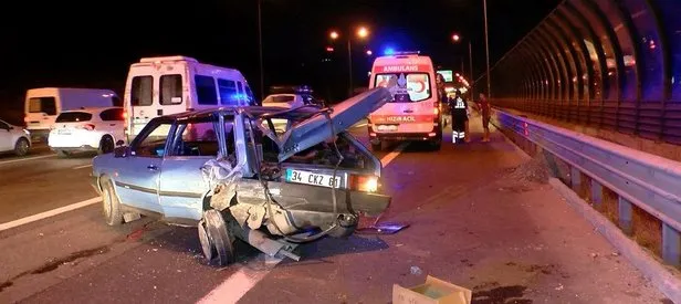 TEM Otoyolu’nda feci kaza