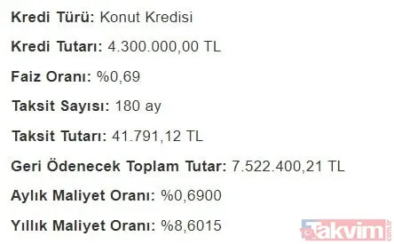 15 yılda... TOKİ Konut kredisi faiz indirimi 0,69 aylık taksit hesaplama! Halkbank, Ziraat, Vakıfbank 300, 400, 500, 1.000.000, 1.200.000, 1.500.000 TL geri ödeme tablosu! - 48