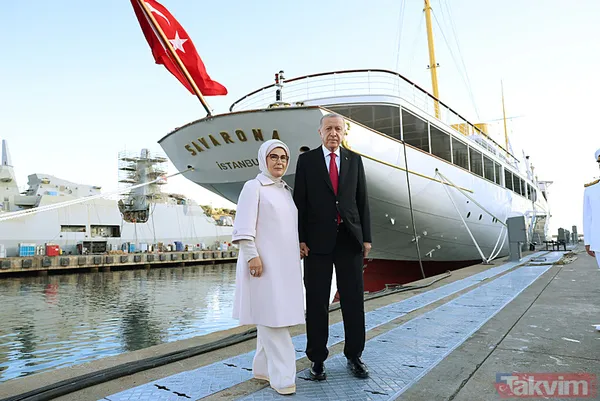 Başkan Erdoğan, Gazi Mustafa Kemal Atatürk’ün manevi mirası Savarona yatını inceledi - 8