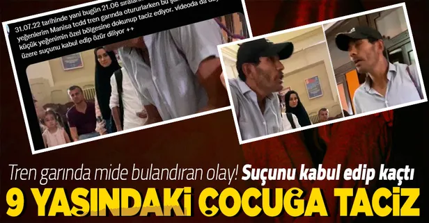 Manisa’da 9 yaşındaki çocuğa tren garında taciz!