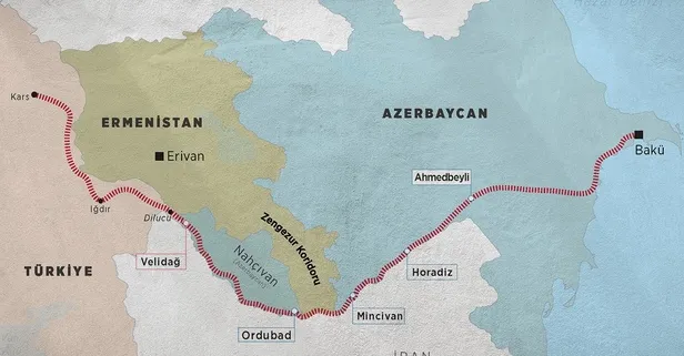 Zengezur Koridoru nedir, yeri nerede, kaç km? Zengezur Koridoru açıldı mı, önemi nedir? İşte haritası...