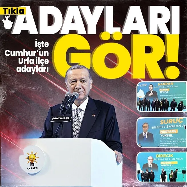 Cumhur İttifakı’nın Şanlıurfa adayları belli oldu! Halfeti, Harran, Viranşehir, Siverek, Suruç, Haliliye...
