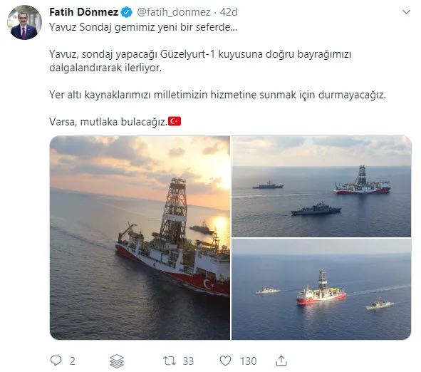 Son dakika: Bakan Dönmez: Yavuz, bayrağımızı dalgalandırarak ilerliyor-2