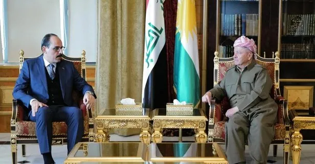 MİT Başkanı İbrahim Kalın, Erbil’de Mesut Barzani ile görüştü