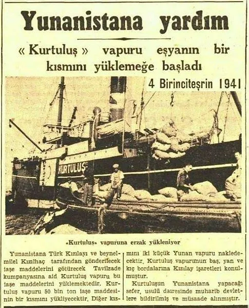 Türkiye 2. Dünya Savaşı'nda Yunan halkına umut ve barış taşıdı! İnsanlık gemisi: Kurtuluş-7