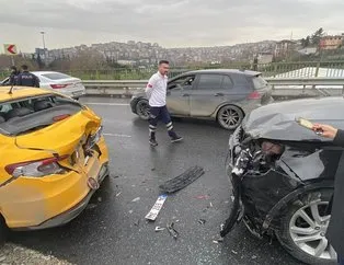 İstanbul’da zincirleme kaza! 5 araç birbirine girdi