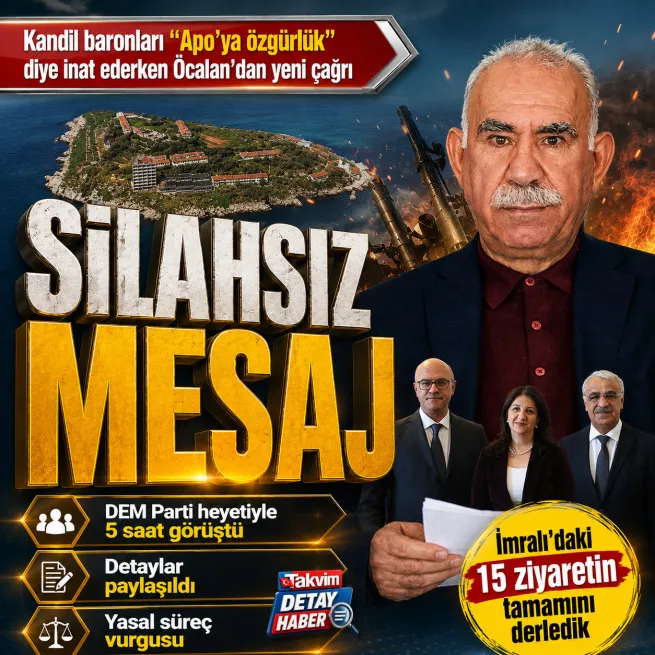 DEM Parti heyetinden İmralı açıklaması... Öcalandan silahlar devreden çıksın çağrısı! Kandilden çerçeveye taş