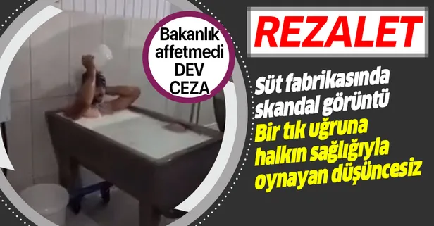 Konya'da süt fabrikasında skandal! Süt banyosu yapan işçi kovuldu, fabrika kapatıldı