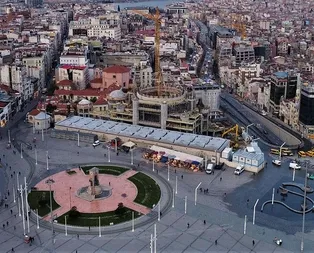 Taksim Camii kubbesine kavuşuyor