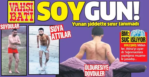 Yunanistan göçmenlere düşman gibi saldırdı! Çaresiz insanları soyup buz gibi havada nehre attı...