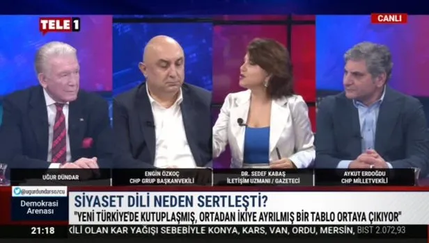 Çizgiyi aştı! Sedef Kabaş TELE1'de Cumhurbaşkanlığı makamına ve Erdoğan'a hakaret etti