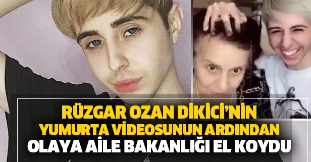 Rüzgar Ozan Dikici anneannesinin kafasında kırdığı yumurta için özür diledi! Bakanlık olaya el koydu