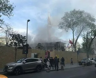 Teşvikiye Camii’nde yangın