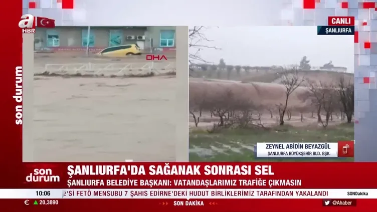 ŞANLIURFA SEL HABERİ VİDEOLARI! Urfa Belediye Başkanı canlı yayında açıkladı: ''Olumsuz haberler var''