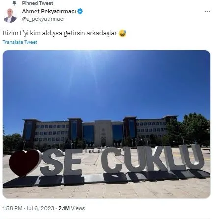 1688719505430.jpeg Konya'da ilginç olay| Selçuklu'nun 'L'sini çaldılar! Belediye Başkanı Ahmet Pekyatırmacı kayıp 'L' için paylaşım yaptı-2