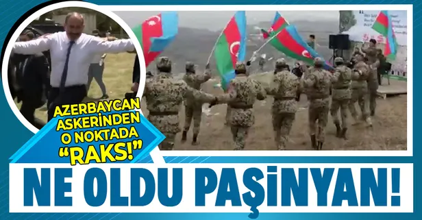 Kahraman Azerbaycan askerinden Şuşa'da zafer halayı! Paşinyan'a böyle yanıt verdiler