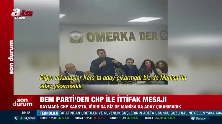DEM Parti'den CHP ile ittifak mesajı!